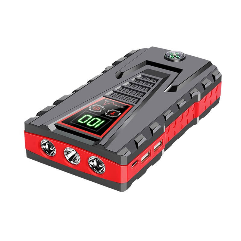Kit Jump Starter Edman redresor auto/moto, motor pana la 6.0L, afisaj digital Power Bank, 6000 mAh, Negru