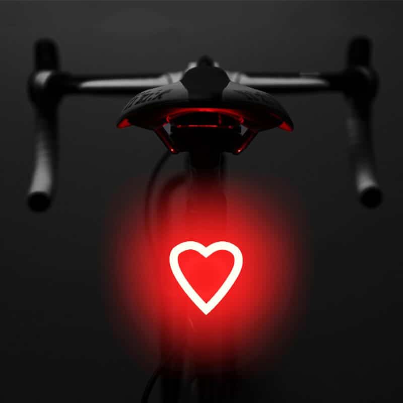 Lampa Edman stop spate bicicleta, led rosu, Love