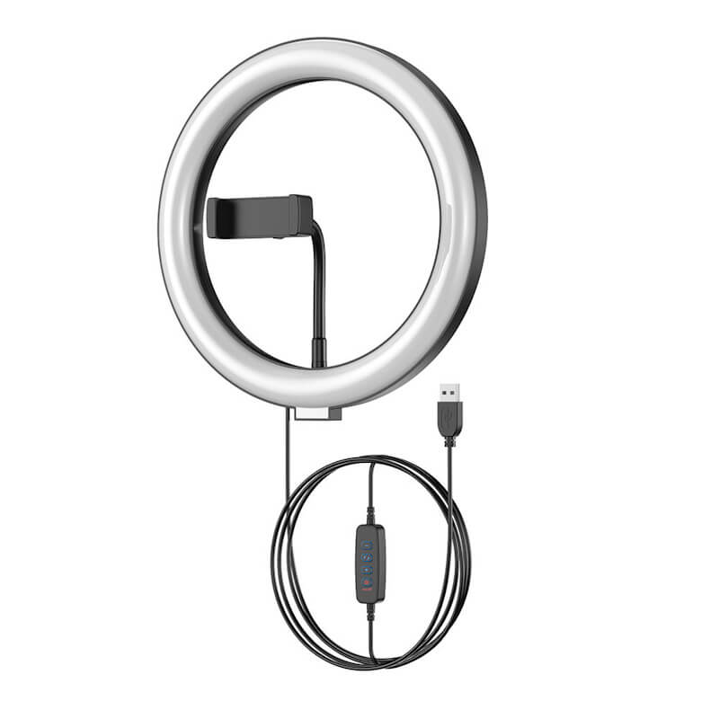 Lampa circulara Selfie Ring Light Apexel APL-FL10JJ14Y, diametru 26cm, cu tripod/trepied si suport telefon