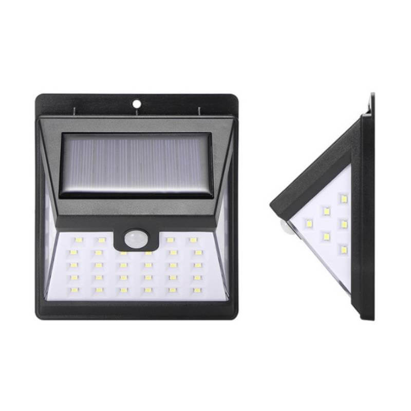 Lampa de perete Edman Q-L427 cu incarcare Solara, 40 leduri, Negru