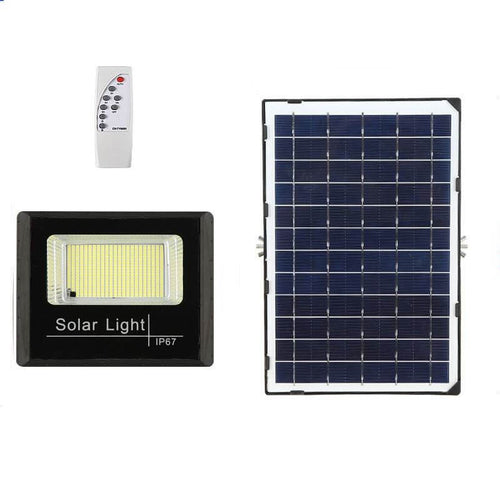 Edman Q-L50 solar-powered wall lamp with remote control, 50W, black