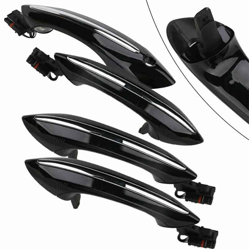 Maner exterior Keyless stanga fata MOTOR10 pentru BMW seria 5/6/7 F01 F02 F03 F04 F06 F07 F10 F11 2008-2016, Negru