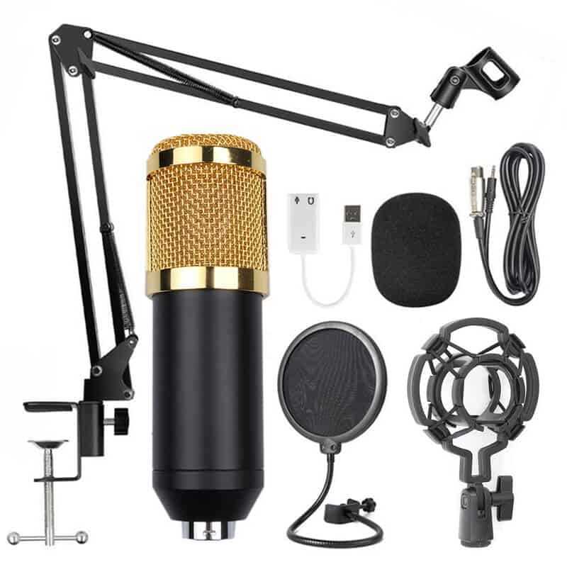 Microfon-Profesional-de-Studio-Condenser-Edman-BM800-cu-stand-inclus-pentru-Inregistrare-vocala-Streaming-Gaming- Karaoke