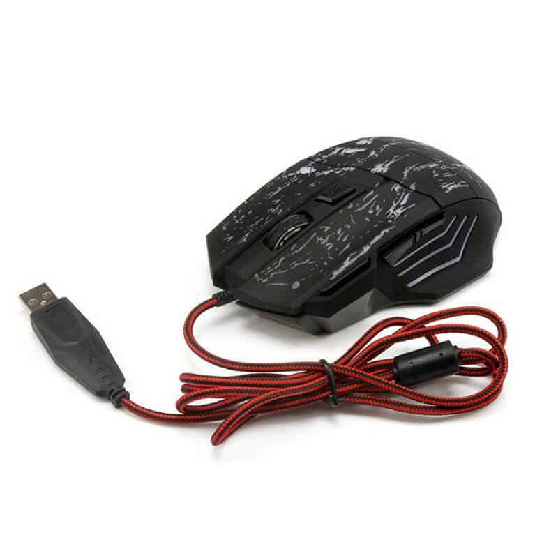 Mouse USB Glowing pentru Gaming Edman M850, 6 butoane, Negru