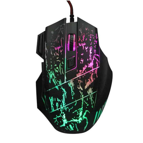 Edman M850 glowing USB gaming mouse, 6 buttons, Black