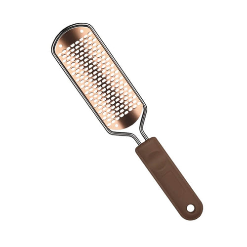 Edman Extra Smooth PRO professional foot file with scraper, stainless steel, Brown/Silver