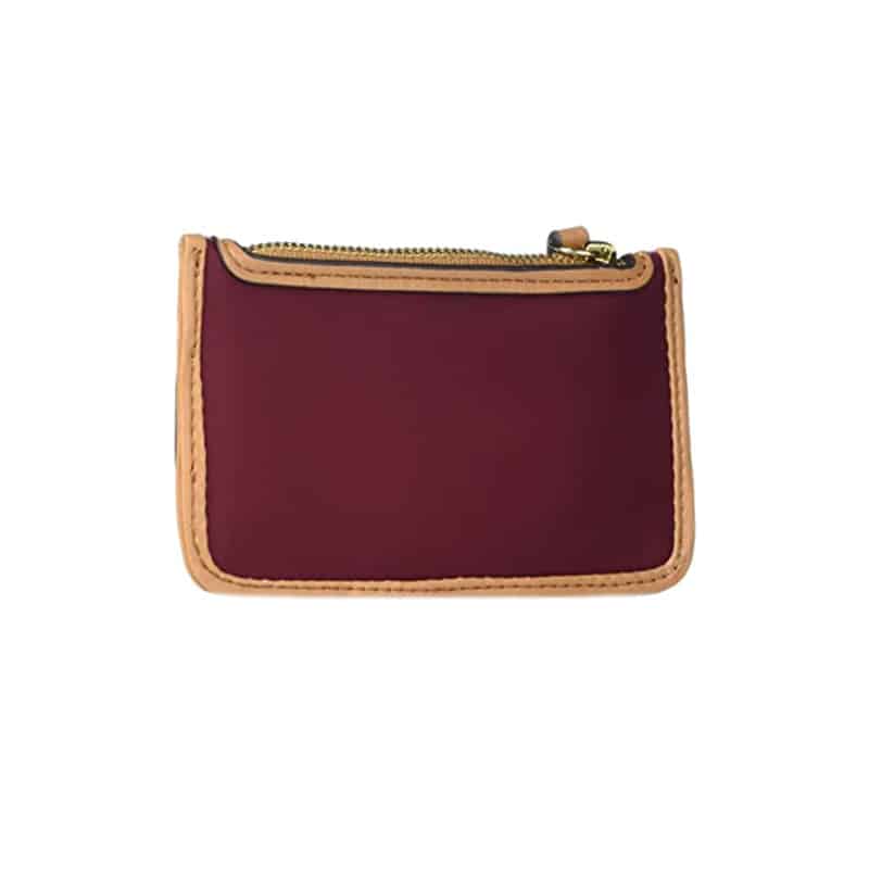 Portmoneu din piele pentru femei Tommy Hilfiger Julia Zip Card Case Deep Rouge, Rosu