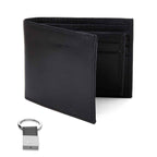 Set Portofel Calvin Klein Si Breloc - Bookfold & Key Fob Set, din piele, Negru