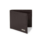 Portofel Calvin Klein Brown Pebbled Leather Bifold Wallet, din piele, Maro Inchis