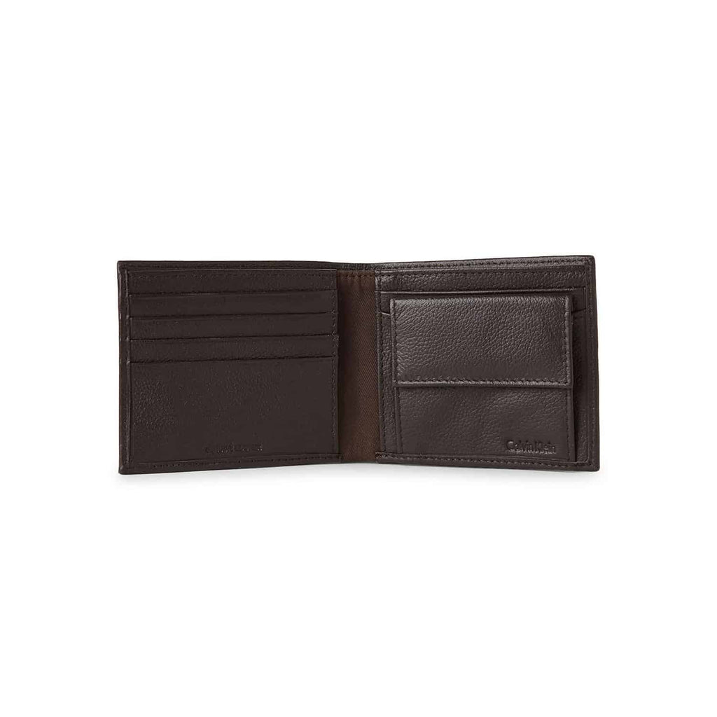 Portofel-Calvin-Klein-Brown-Pebbled-Leather-Bifold-Wallet-din-piele