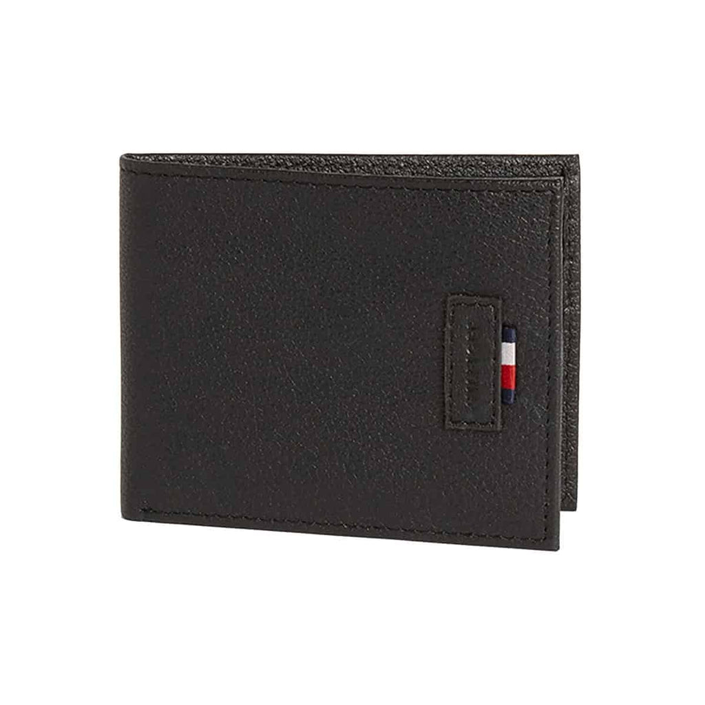 Portofel Tommy Hilfiger Gus RFID Slimfold Wallet, din piele, Negru
