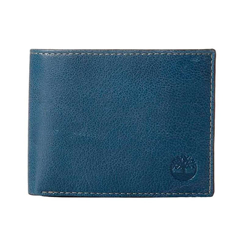 Timberland Fine Break Passcase men's leather wallet, Blue