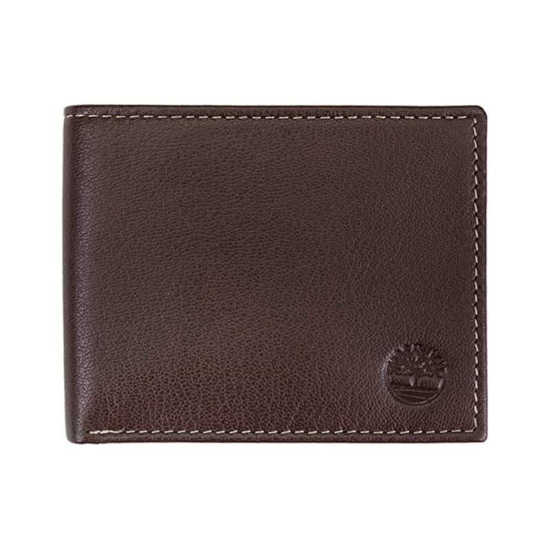 Portofel-din-piele-Timberland-Leather-Wallet-with-Attached-Flip-Pocket-Brown-Blix-pentru-barbati-maro