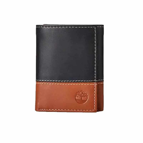 Timberland Hunter Trifold Window ID men's leather wallet, Black/Brown