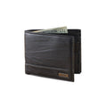 Portofel din piele pentru barbati GUESS Leather Bifold Wallet, Negru