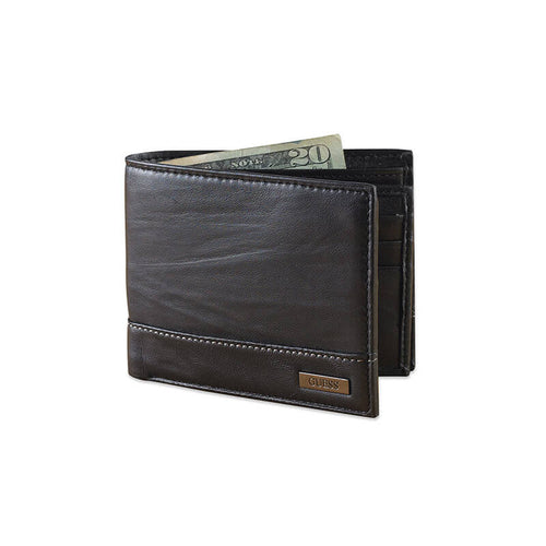 GUESS Leather Bifold men's wallet, Black