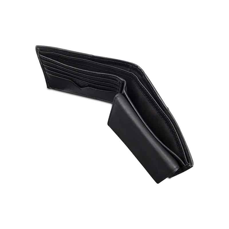 Portofel din piele pentru barbati GUESS Monterrey Billfold Wallet with Removable Passcase, Negru