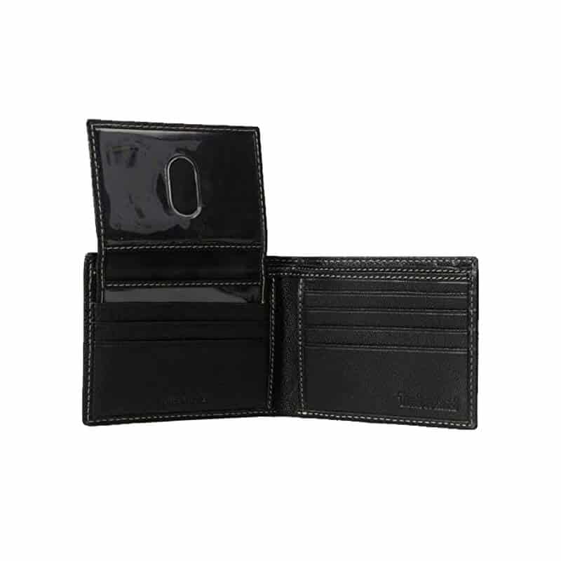 Portofel din piele pentru barbati Timberland RFID Blocking Passcase Security, Negru