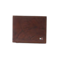 Portofel din piele pentru barbati Tommy Hilfiger Traveler RFID Extra-Capacity Bifold Wallet, Maro