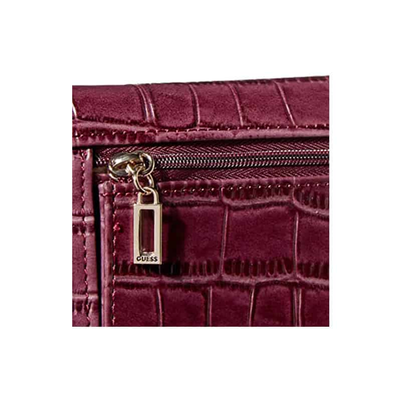 Portofel pentru femei Guess Lyndi Slim Clutch Wallet, Visiniu