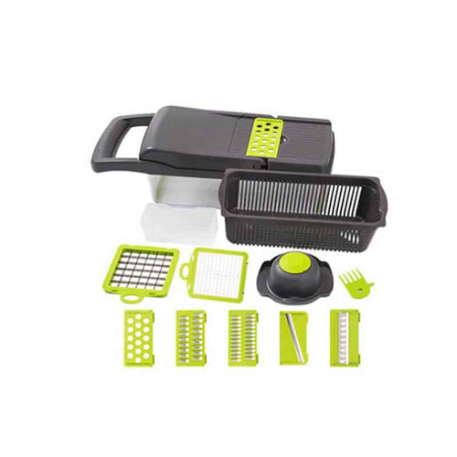 Edman multifunctional vegetable/fruit grater with 7 interchangeable attachments