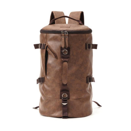 Edman cylindrical travel backpack, Brown