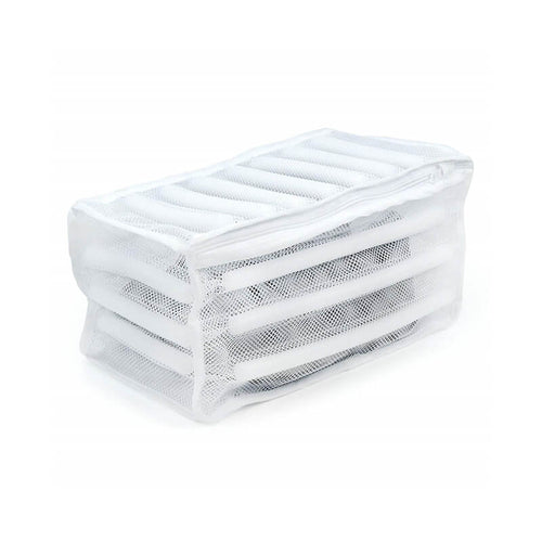 Shoe washing bag with foam pads for protection in washing machine and dryer, 33x19x19cm