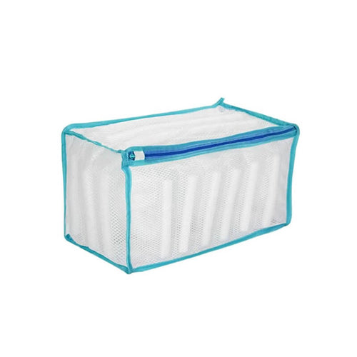 Shoe washing bag with foam pads for protection in washing machine and dryer, 33x19x19cm