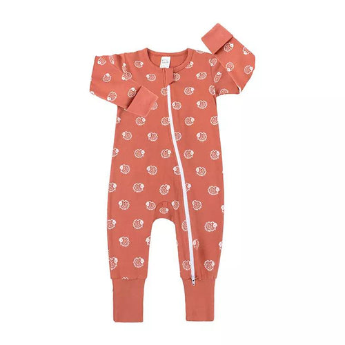Edman baby/kids long-sleeve sleepsuit, two-way zip, cotton
