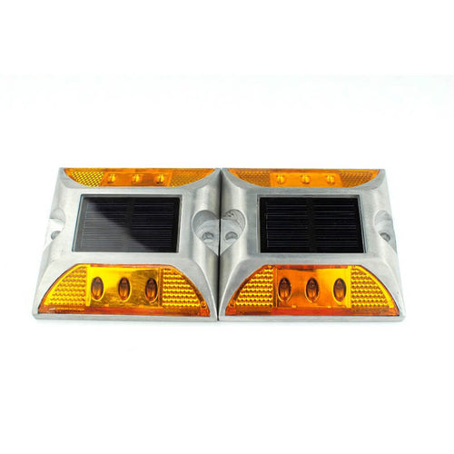 2 db-os napelemes LED útjelző prizma parkolóhelyhez, alumínium
