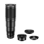 Set 4 in 1 lentile profesionale smartphone Apexel APL-22X105-4IN1, Obiectiv telephoto 22x, 205gr Fisheye, 120gr Wide, 25X Macro, Mini trepied, Clema de prindere