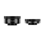 Set 4 in 1 lentile profesionale smartphone Apexel APL-22X105-4IN1, Obiectiv telephoto 22x, 205gr Fisheye, 120gr Wide, 25X Macro, Mini trepied, Clema de prindere