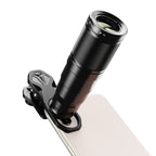 Set 4 in 1 lentile profesionale smartphone Apexel APL-22X105-4IN1, Obiectiv telephoto 22x, 205gr Fisheye, 120gr Wide, 25X Macro, Mini trepied, Clema de prindere