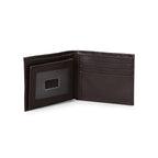 Set Portofel si Breloc Calvin Klein Two-Piece Black Leather Billfold Wallet & Key Fob Set, din piele, Maro