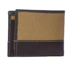 Set portofel pentru barbati Timberland piele/textil + breloc Canvas & Leather Billfold, Maro