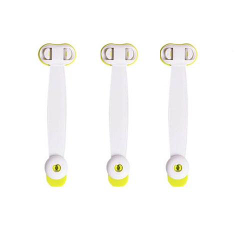Edman child safety locks for drawers and cabinets, strong 3M adhesive, double locking system, set of 3