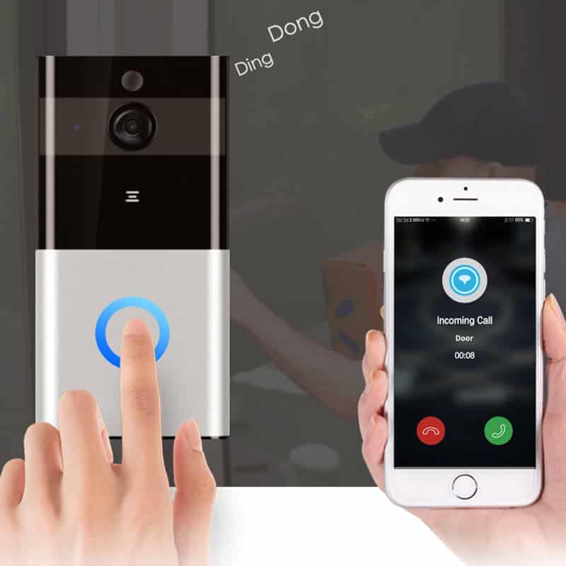 Sonerie wireless cu camera video Edman Marlboze 720P Video Doorbell, Senzor Miscare, Night View si Receiver