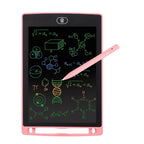 Tableta grafica Edman TB-12 pentru scris si desenat cu stylus, protectie ochi, rezistenta la apa si socuri, display LCD multicolor 12 inch, Roz