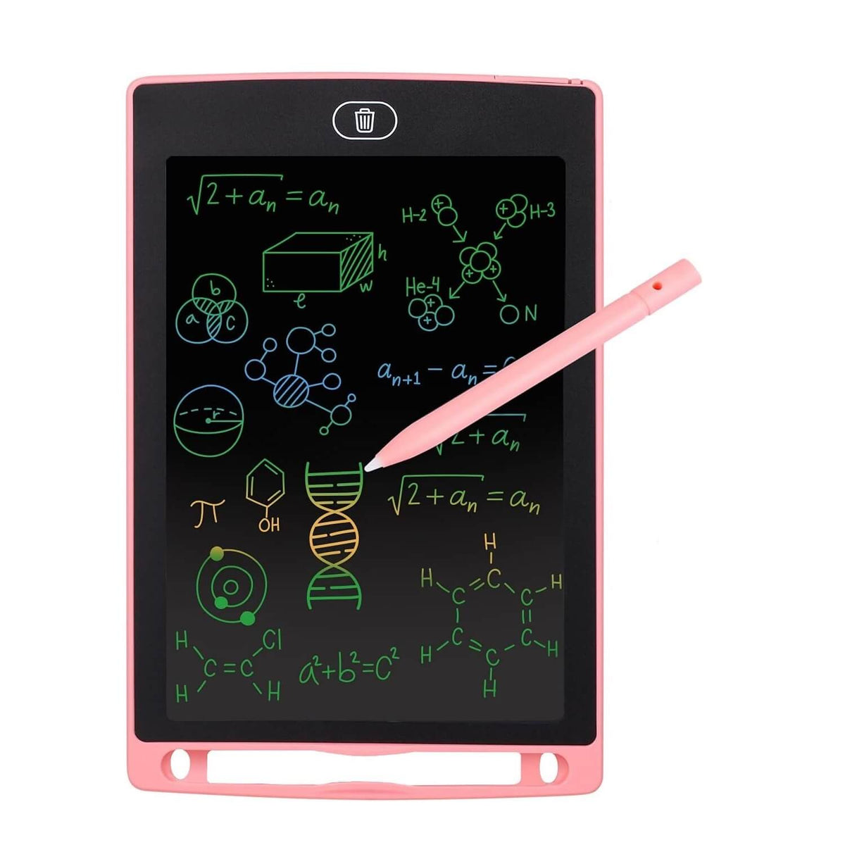 Tableta grafica Edman TB-12 pentru scris si desenat cu stylus, protectie ochi, rezistenta la apa si socuri, display LCD multicolor 12 inch, Roz