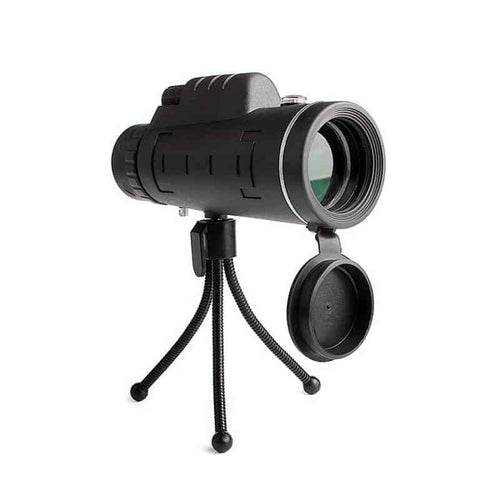 Edman portable telescope camera lens, 40x zoom, with tripod, Black