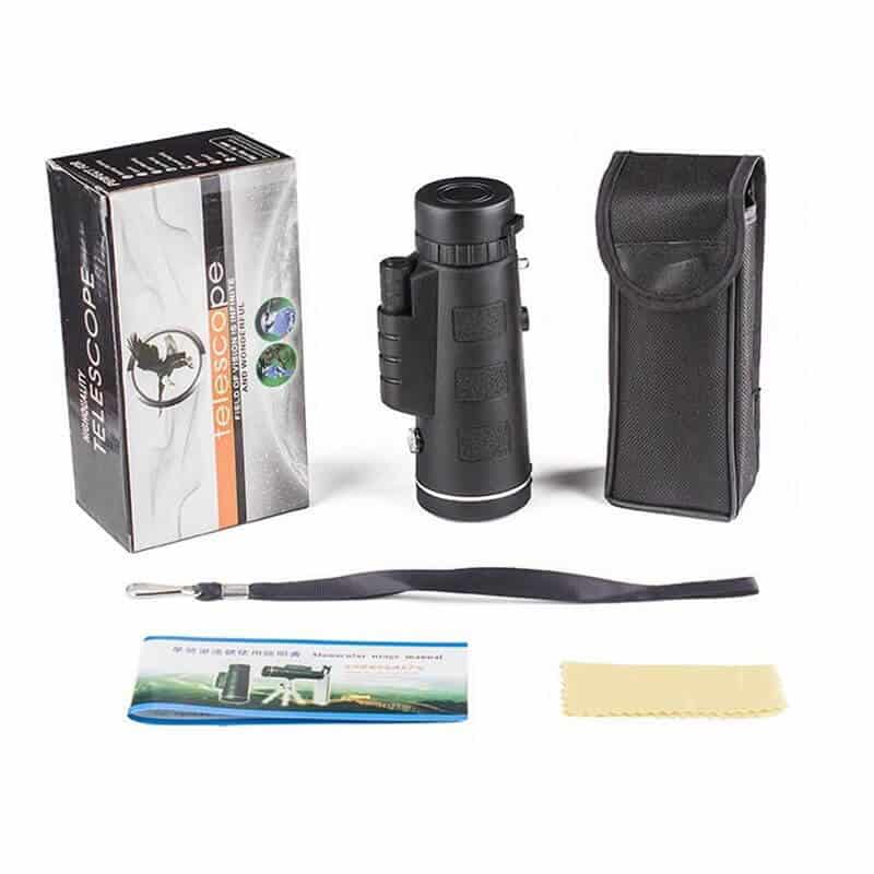 Telescop Obiectiv Camera Portabil Edman, Zoom 40x, cu Trepied, Negru