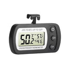 Termometru pentru frigider Edman, LCD, cu carlig, inregistrari de temperatura minima si maxima, rezistent la apa, Negru