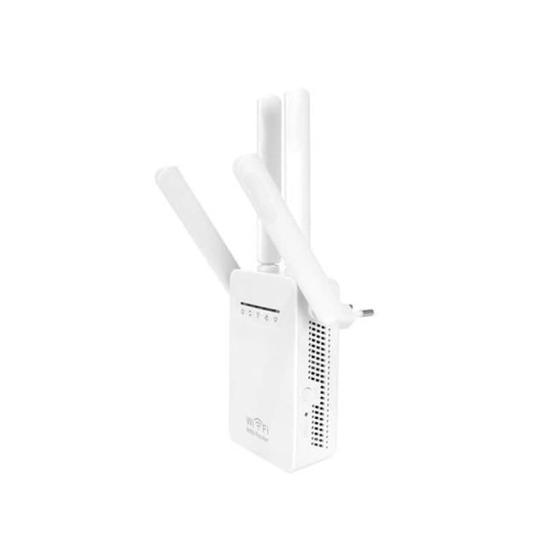 Amplificator de Semnal Wireless Edman, Range Extender Retea WIFI, Retea 2,4GHz, Viteza 300Mbs, 4 Antene, Slot LAN, Compatibil cu 3G / 4G / 5G, Raza de actiune pana la 300M, Alb