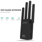 Amplificator de Semnal Wireless Edman, Range Extender Retea WIFI, Retea 2,4GHz, Viteza 300Mbs, 4 Antene, Slot LAN, Compatibil cu 3G / 4G / 5G, Raza de actiune pana la 300M, Negru