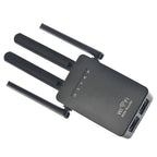 Amplificator de Semnal Wireless Edman, Range Extender Retea WIFI, Retea 2,4GHz, Viteza 300Mbs, 4 Antene, Slot LAN, Compatibil cu 3G / 4G / 5G, Raza de actiune pana la 300M, Negru