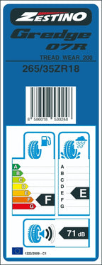 Anvelopa Zestino Gredge 07R TW200 Semi-slick, 265/35R18