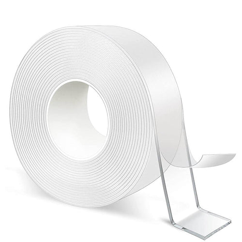 Edman strong double-sided nano tape, transparent, silicone, water resistant, reusable, leaves no residue