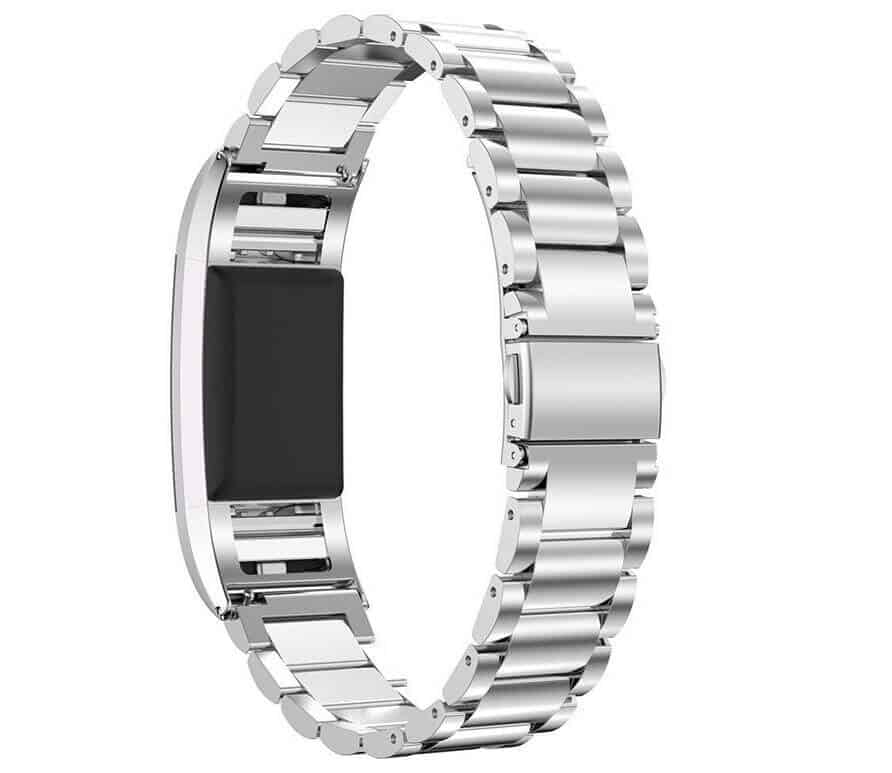 Curea metalica Edman 3Z pentru Fitbit Charge 2, Argintiu