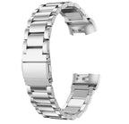 Curea metalica Edman 3Z pentru Fitbit Charge 3 / 4, Argintiu