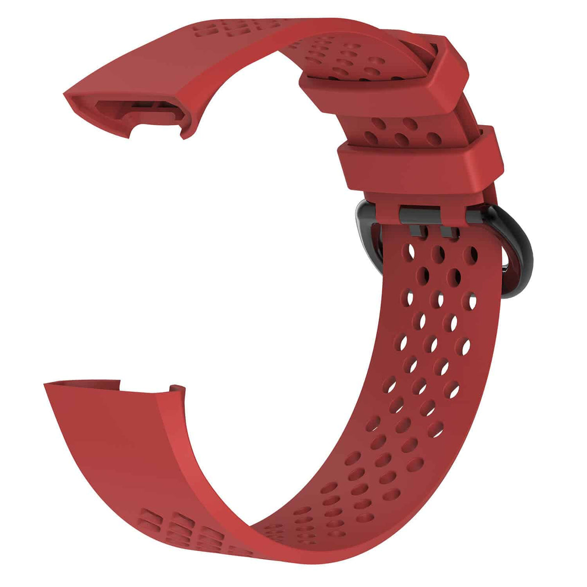 Curea Bratara sport Edman pentru Fitbit Charge 3 / 4, marimea S, Rosu